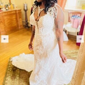 Maggie Sottero Champagne Lace Bridal Dress